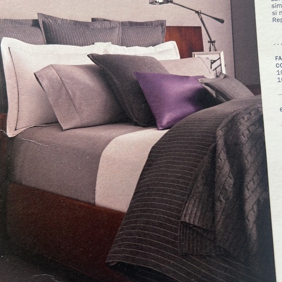 Ralph Lauren grey haberdashery stripy duvet cover twin and 1 standard sham